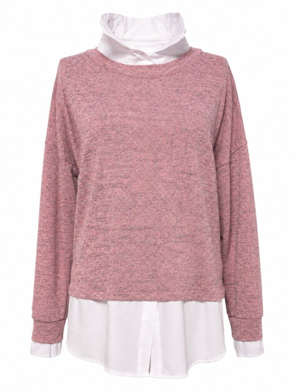 Women's Layered Knit Sweater Blouse New | 195